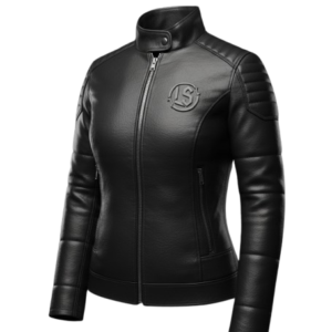 Lupix Studios Women's Jet Black Pure Leather Café Racer Jacket