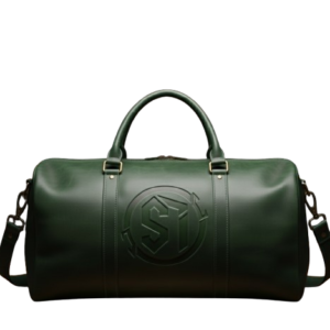 Lupix Studios Premium Forest Green Leather Travel Duffle Bag