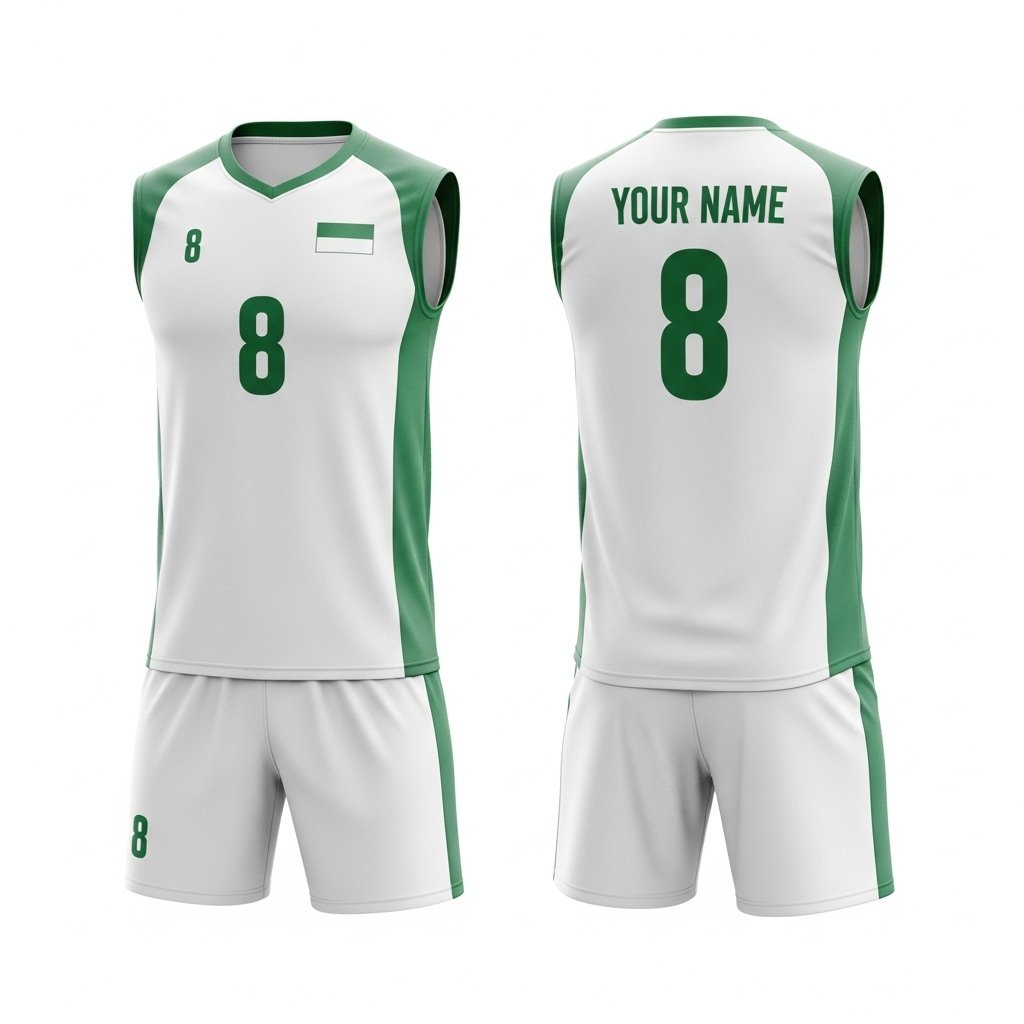 Pro-Elite Volleyball Performance Kit (Emerald & Frost White)