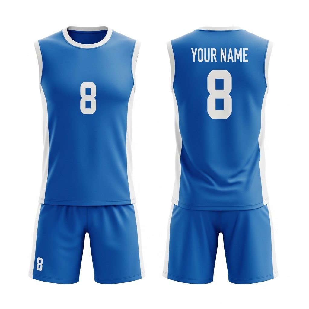 Pro-Elite Volleyball Performance Kit (Royal Blue & Frost White)