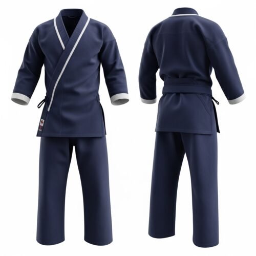 Pro-Series Navy Martial Arts Gi (White Contrast Trim)