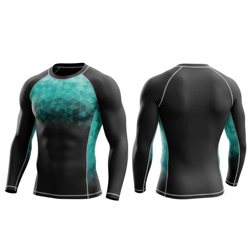Pro-Elite Geometric Tactical Rash Guard