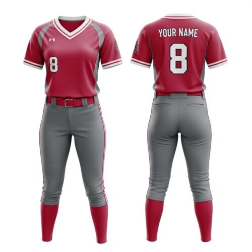 Pro-Series Elite Fastpitch Softball Kit (Crimson & Slate Edition)